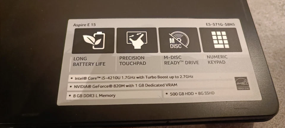 Acer Aspire E5-571G- Core i5 -tastatur  Defekt  - Windows 10 - Notebook/ Laptop - Bild 4 von 4