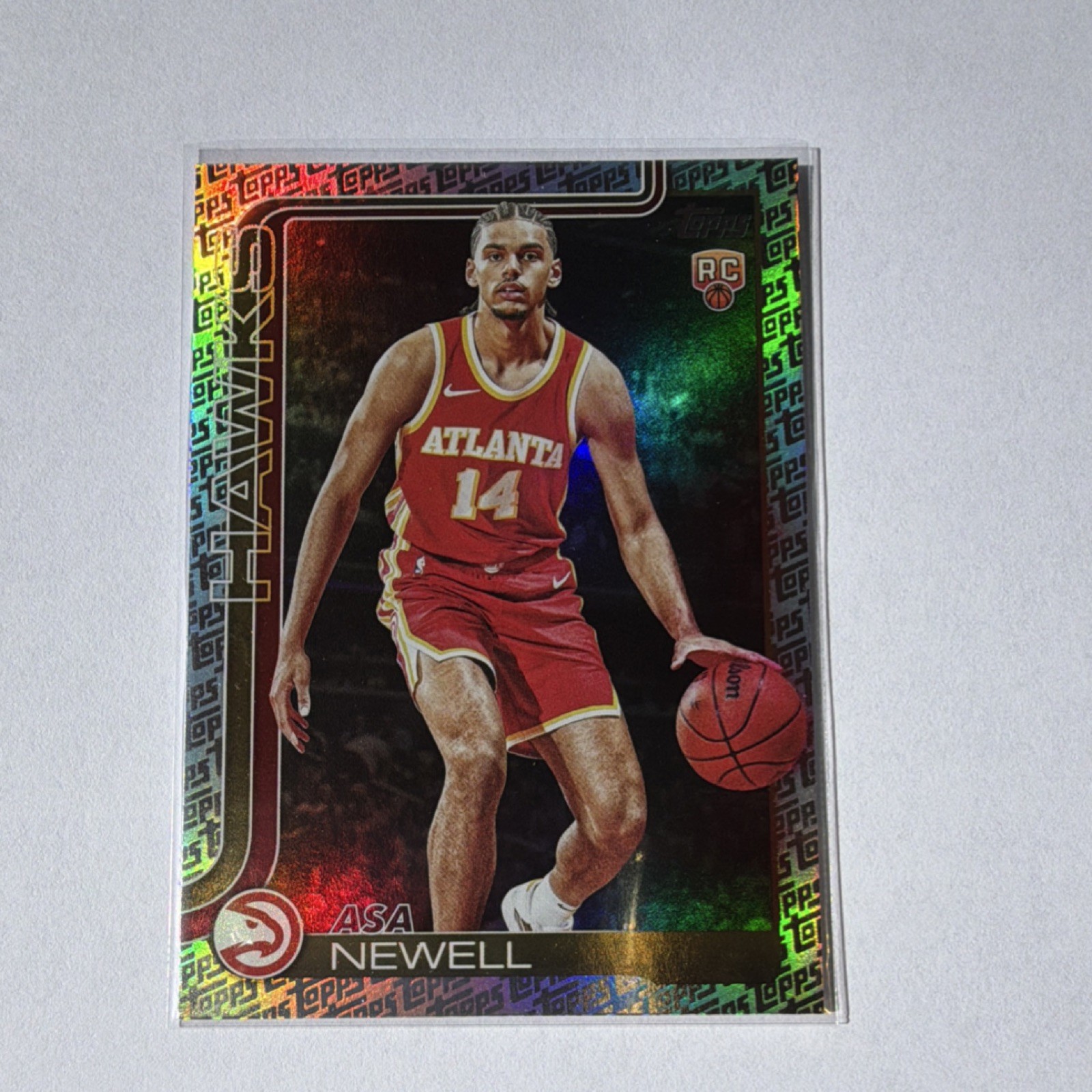 Topps 2025-26 Asa Newell Atlanta Hawks Rookie #223 Basketball Trading Card