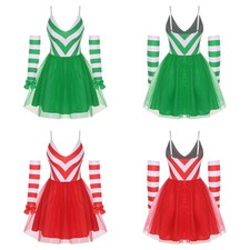 Womens Costume Dance Xmas Dress Birthday Outfit Santa Claus Christmas Ladies