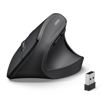 UGREEN Vertical Mouse, Wireless Bluetooth Ergonomic Dual-Mode Black