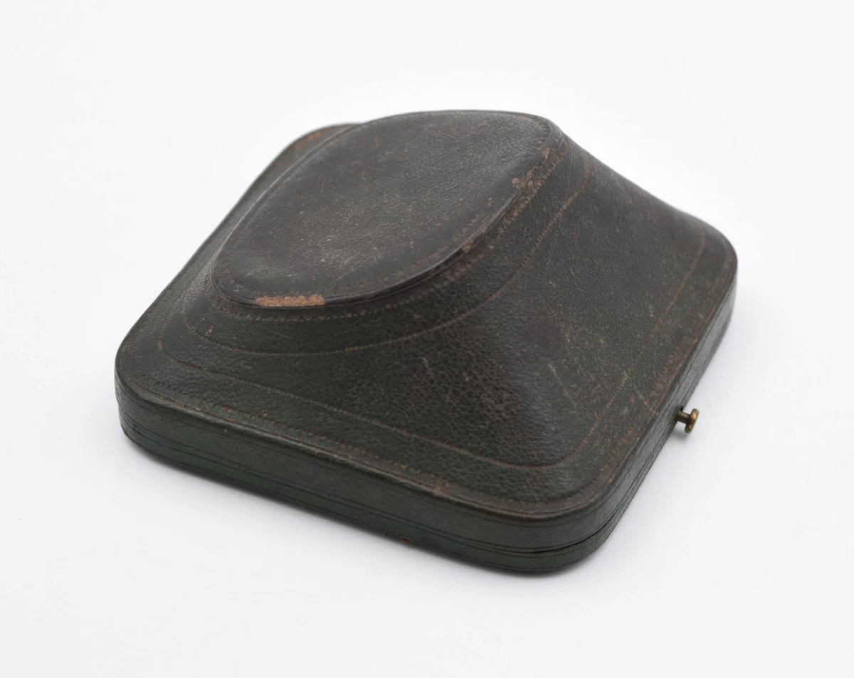 Ancienne Boîte à Bijoux Gainée Cuir Avec Médaillon Angelot - Occasion Sans Marque