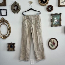 Vintage Y2K DKNY cargo baggy Beige Utility Pants   Size 4