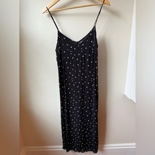 REFORMATION Star Slip Dress Black Whimsigoth Celestial Midi Ethereal Y2K S