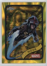 2025 Topps Chrome Marvel Comics Yellow Lava Refractor Nova #23 gh4
