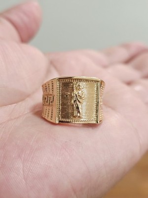 Sale GOLd Mens Ring St saint jude san juda judas tadeo 14k 10 ASK 8 9 11 12