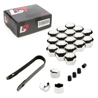 20X Abdeckkappen Felgen Radschraube Sechskant Kappen 17Mm Chromfarben FüR Suzuki