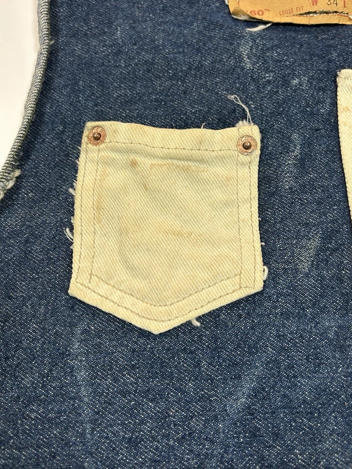 Vintage Rare Levi’s 565 Machinists Work Apron Red Tag See Pics For Condition - Image 3 of 4