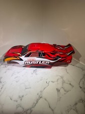 Traxxas Rustler Body Red Painted w/ Decals Fits Rustler VXL RC Truck