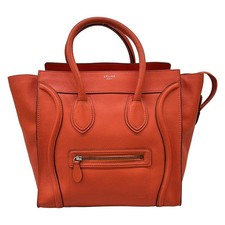 CELINE Luggage Mini Shopper - Red Leather Handbag