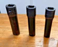 Pre Owned Snap-on 3/8" Drive SAE Flank Drive Deep Impact Socket Set of 3