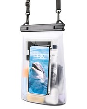 Waterproof Phone Pouch for iPhone 16 15 14 11 Pro Max  Galaxy 1.8L, White