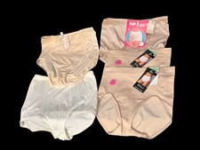 5 Shapewear Panties Sz XL Bali Lycra Fun Skin Tan Beige Ivory New Imperfections