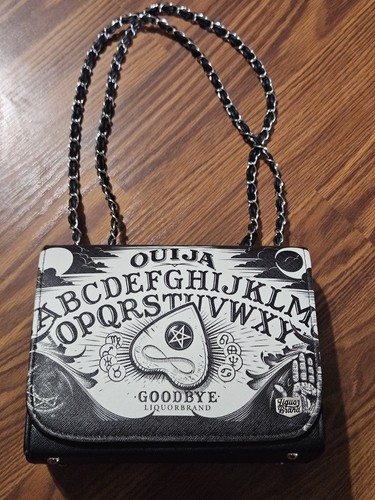 MINT Used Once Liquor Brand Ouija Board Purse Snap Braided Shoulder Strap