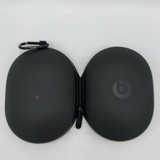 Beats Black Hard Shell Carrying Case With Carabiner Clip Headphone Pouch