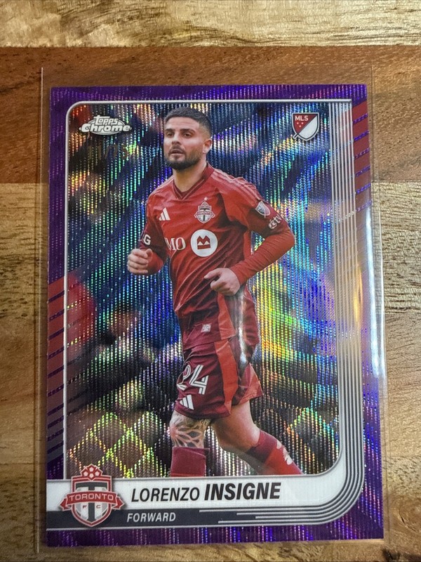2025-26 Topps Chrome Lorenzo Insigne /75 Purple. Toronto FC