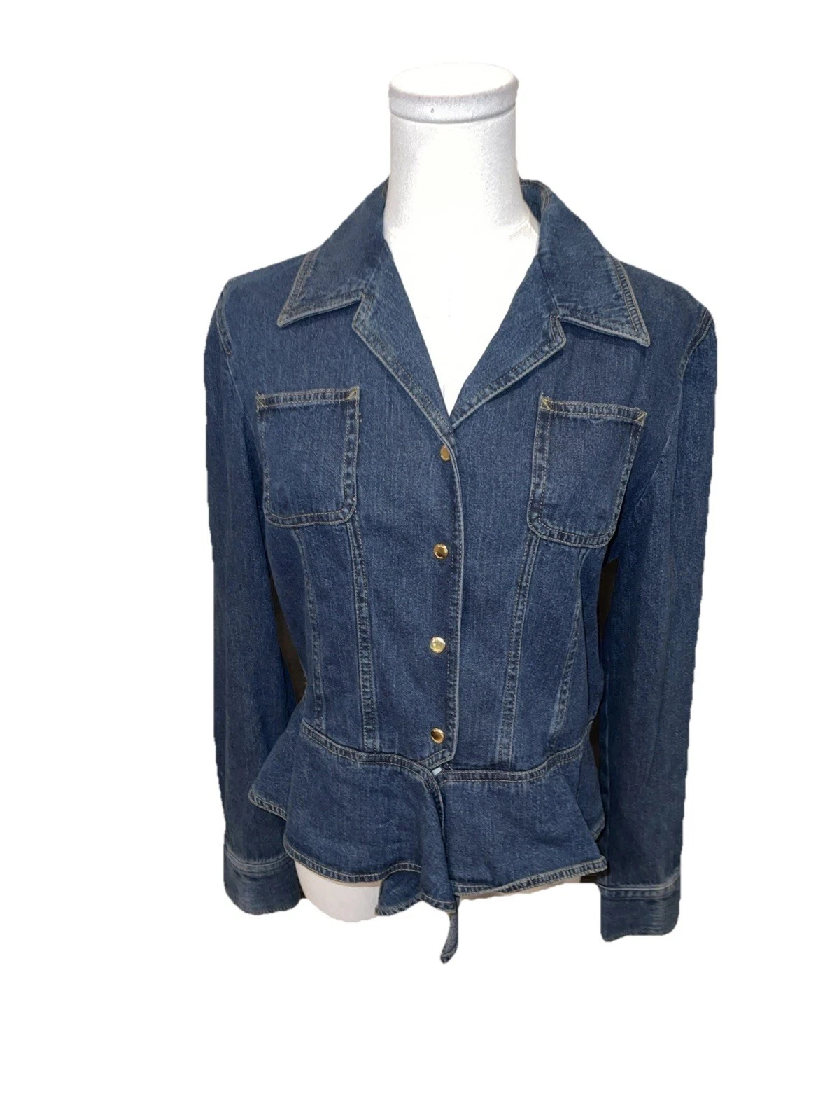 VETEMENTS Giacca jeans Jones New York donna taglia media denim lavaggio scuro