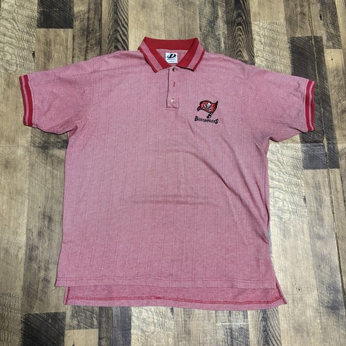 Vintage Dynasty Tampa Bay Buccaneers Red Polo Shirt L