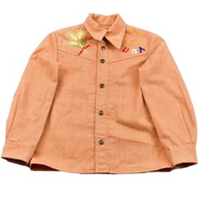 Vintage 1960s Embroidered Denim Western Style Jacket Men's Small