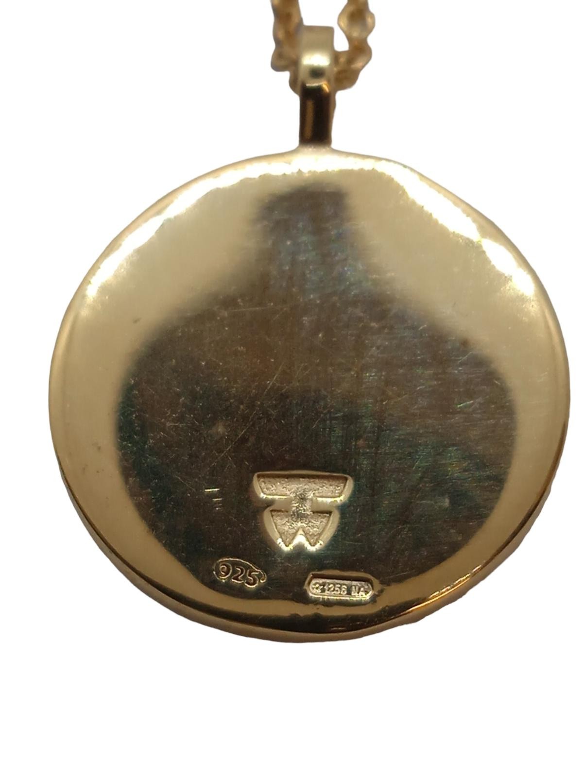 TOM WOOD Cameo Clytia Pendant Necklace Sterling Silver Gold Plated OS NEW RRP430 image 4