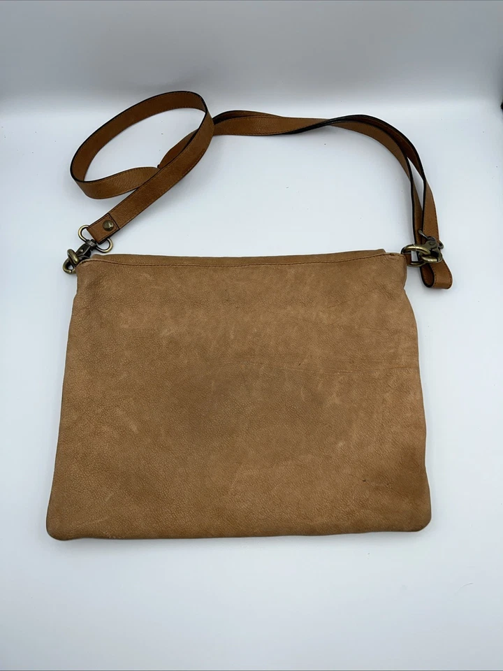 ABRO Italia Vintage Mujer Cuero Marrón Bandolera Cartera Bolso de Mano Cartera Ajustable Foto 2 de 4