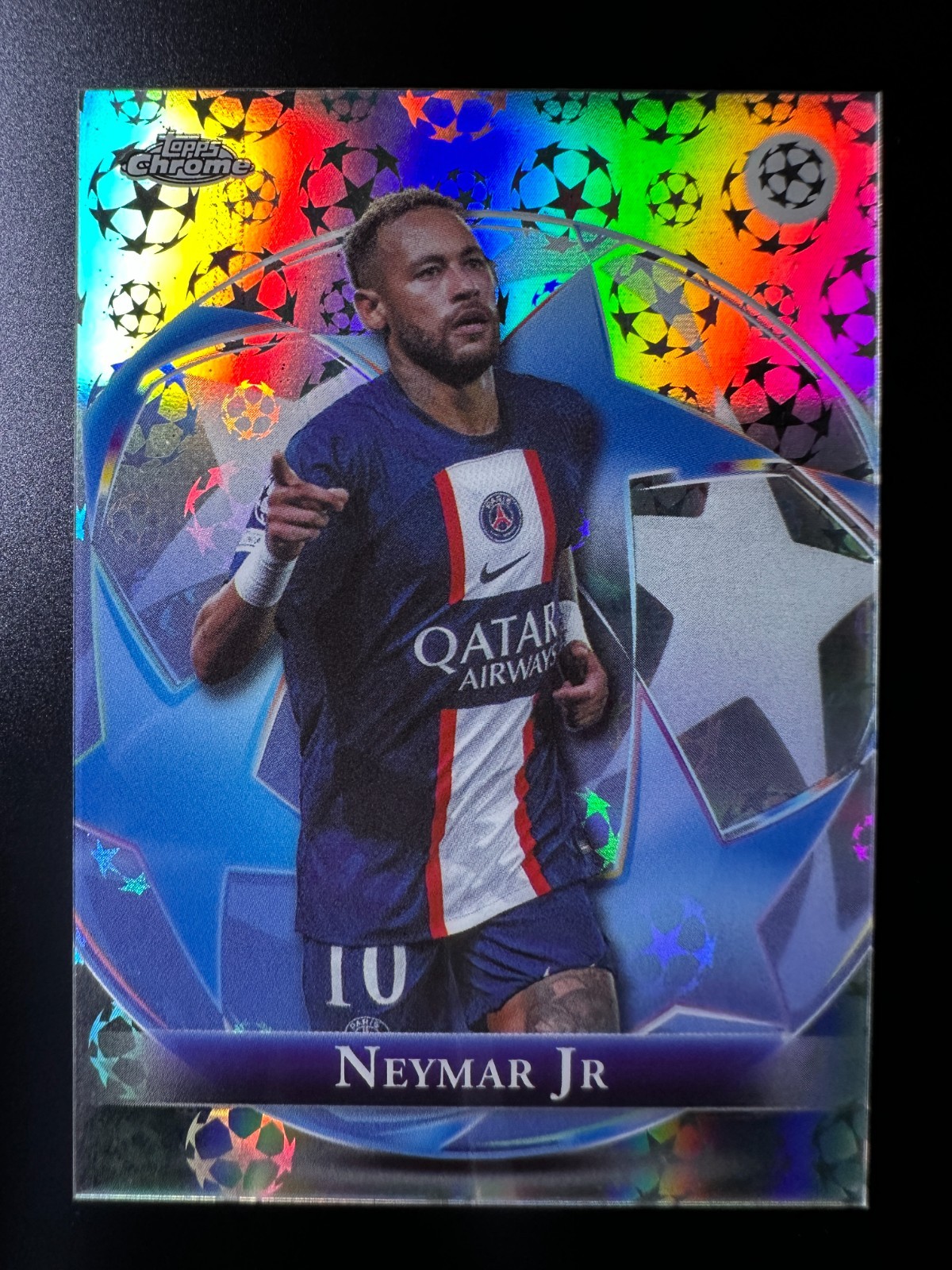 2025-26 Topps Chrome UCC Soccer Starball Logofractor - Neymar Jr.