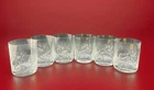 6 Vintage HAND-CUT Crystal WHISKY Glass SET Lot PINWHEEL Hobstar OLD FASHIONED