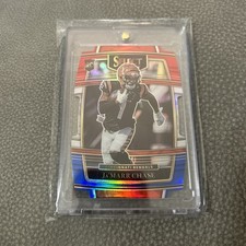 2021 Panini Select - Concourse Ja'Marr Chase #47 Red & Blue Prizm Die-Cut (RC)