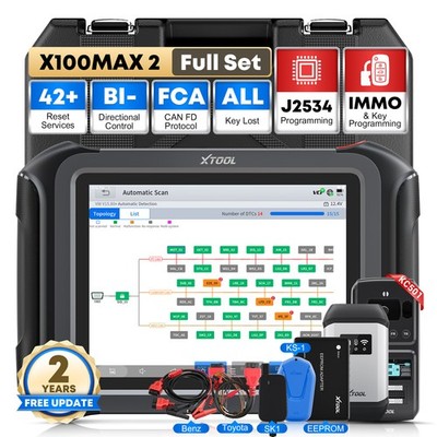 2026 XTOOL X100MAX2 Full Set J2534 OEM Diagnostic Tool OBD2 Scanner All Key Lost