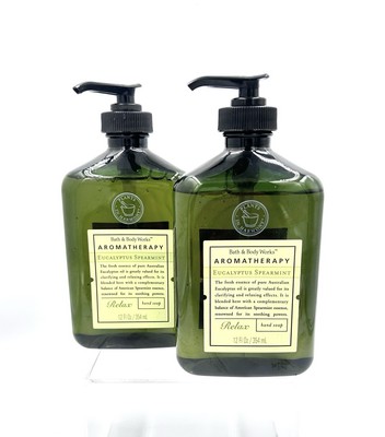 (2) Bath & Body Works Aromatherapy Stress Relief Hand Soap Eucalyptus Spearmint