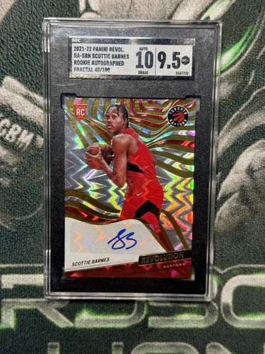 Scottie Barnes [Fractal] #RA-SBN 2021 Panini Revolution Rookie Autographs card