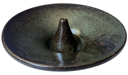 Mid Century Taize Modernist Öllampe französisch braun Steinzeug Vintage Keramik - Bild 5 von 13