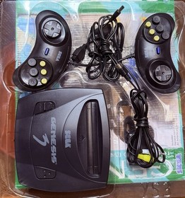 SEGA Genesis Model 3 Clone With LED Power Light - CIB Video Game Console - Read!