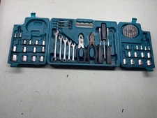 TOOL SOURCE Large Tool Kit Sockets Wrenches Pliers Screwdrivers in Case