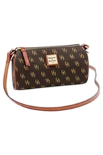 Dooney & Bourke Novelty Coated Cotton Buffy Crossbody Gretta Brown