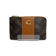 COACH Key Case Allover Pattern Brown CZ521 Ladies