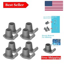 Essentials 8 Pack Ski Glides for Standard Walkers - Easy Mobility Accessory