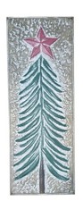 NWOT 22" Framed Embossed Christmas Tree Metal Wall Decor