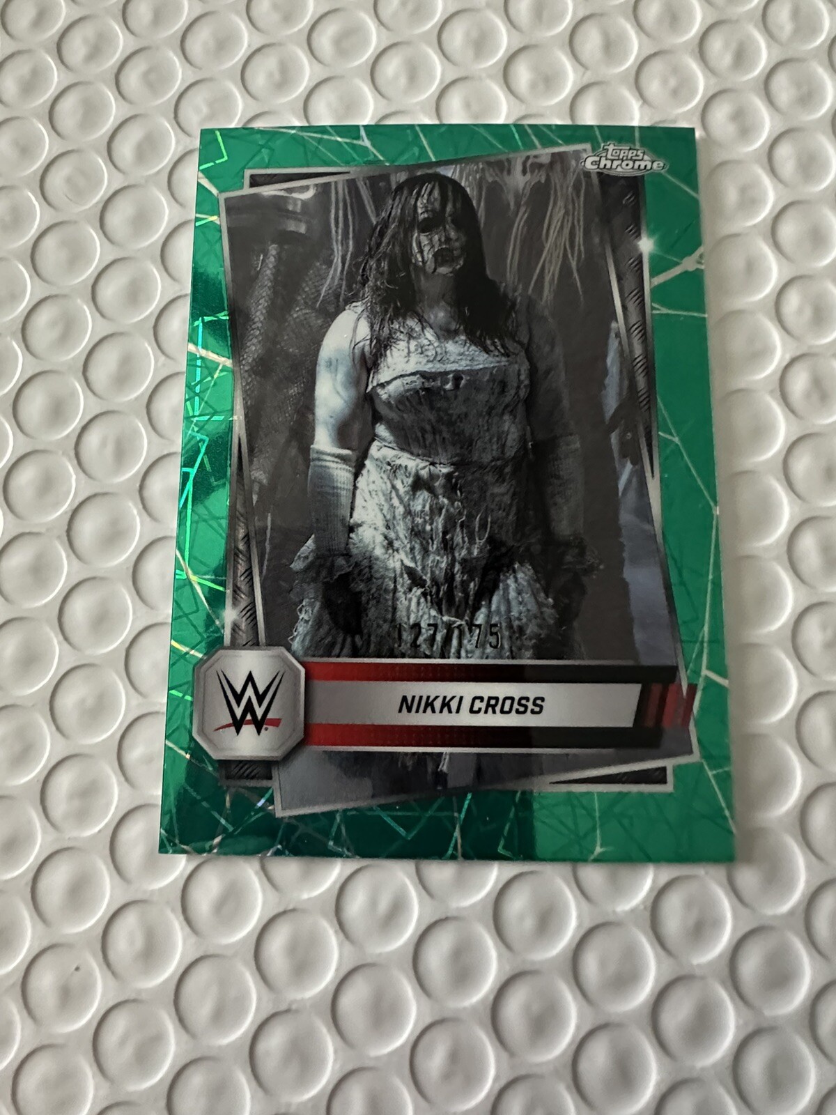 2025 Topps Chrome WWE -Nikki Cross Teal Laser Refractor 127/175