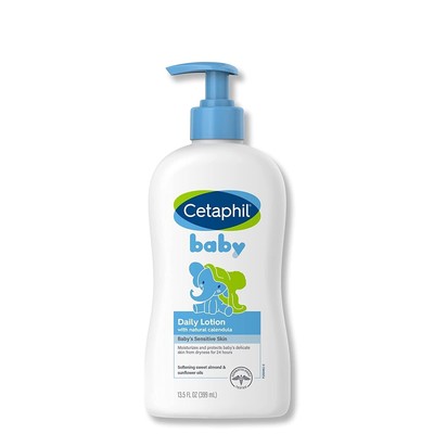 Cetaphil Baby Daily Lotion Skin Moisturizes w/ Natural Calendula 13.5 Oz 2 Pack