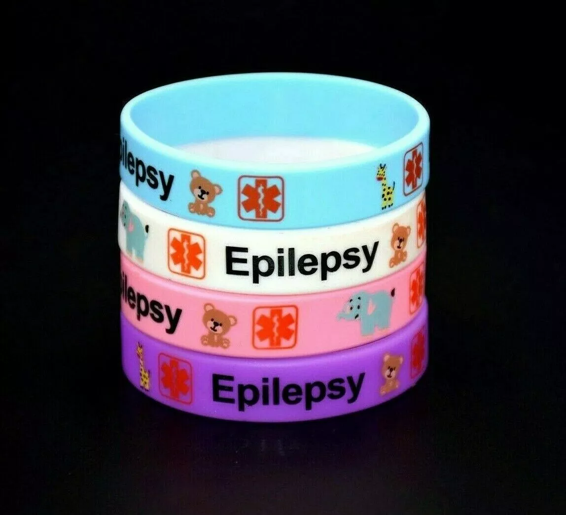 Epilepsy Epileptic Children s Kids Medical Alert Bracelet Silicone