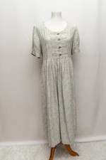 Vintage womens dress gray midi polly anna M+ 80s