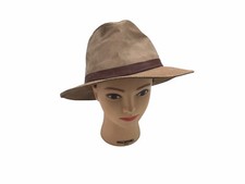 Country Gentlemen Fine Suede Leather Fedora Hat - Made In USA - Size Large