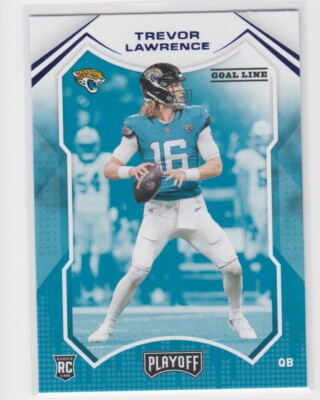 2021 Playoff Trevor Lawrence Goal Line Blue Parallel Rookie Jaguars