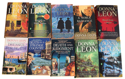 Lot Of 10 Donna Leon Commissario Guido Brunetti Italian Mystery Novels