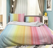 3D Fresh Rainbow Watercolor Quilt Cover Set Duvet Cover Bedding Pillowcases