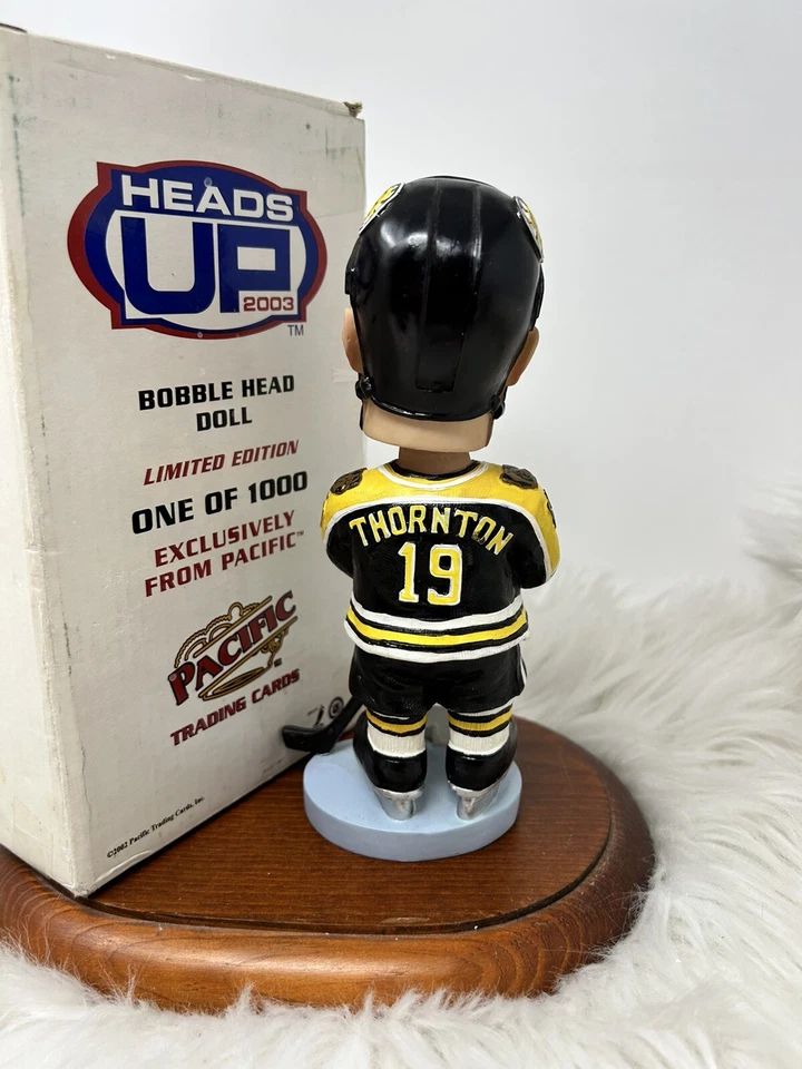 Boston Bruins Joe Thornton Bobblehead 2003 Pacific Heads Up 1 Of 1000 Limited Ed - Image 4 of 4