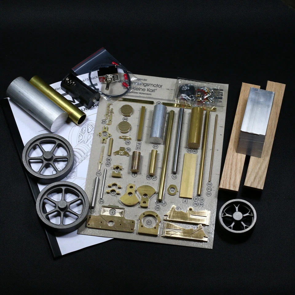 Verbrennungsmotor "Der kleine Karl" Materialbausatz Modellbaumotor Hit & Miss - Bild 2 von 4