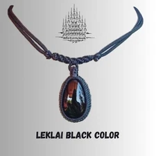 Black Lek lai Nampee Pendant Magic Power Gemstone Leklai Thai Amulet