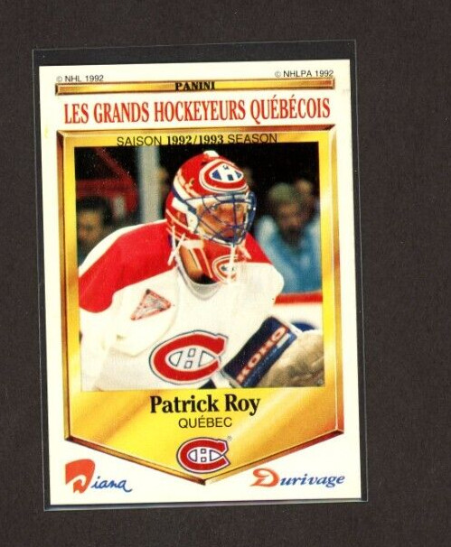 1992-93 Durivage Panini #50 Patrick Roy    *21992