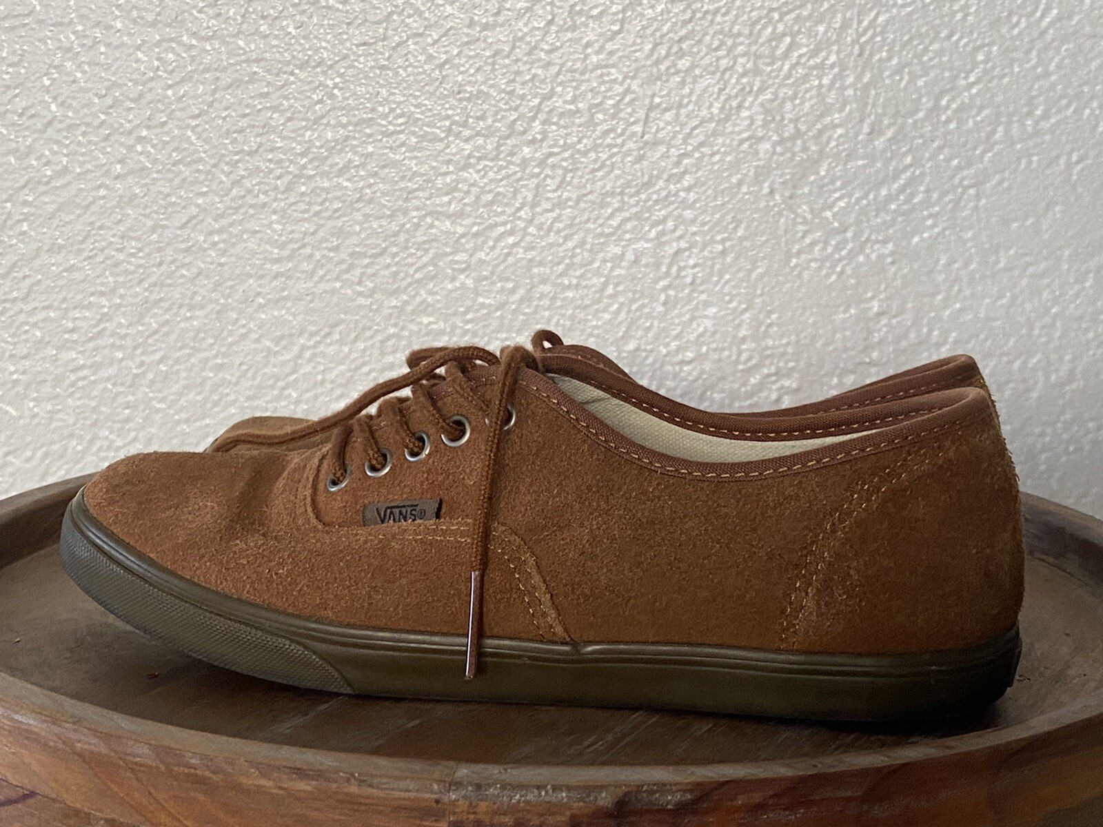 Brown Leather Suede Sneakers Shoes 
